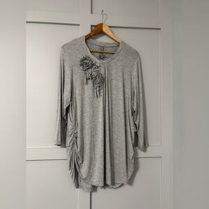 NWT Melissa McCarthy Tunic with Floral Detail